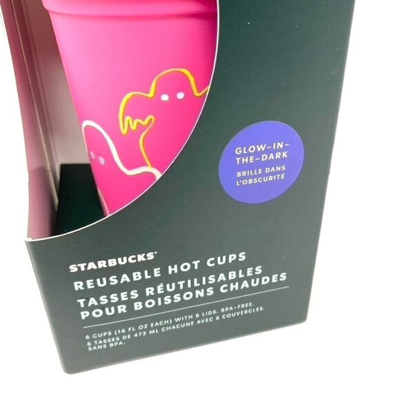 STARBUCKS® HALLOWEEN REUSABLE 6 HOT CUPS (16 FL OZ EACH) 6 LIDS BPA - FREE - Picture 2 of 6